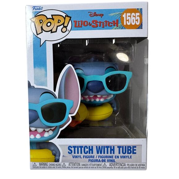 New Lilo & Stitch 1565 - Stitch with tube funko pop - Picture 1 of 7